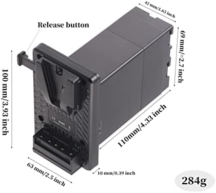 Fotga v Mount Power מתאם צלחת עם BP-U90 סוללת דמה עבור Sony FS7 FS5 II X280 X160 Z280 Z190 מצלמת וידאו