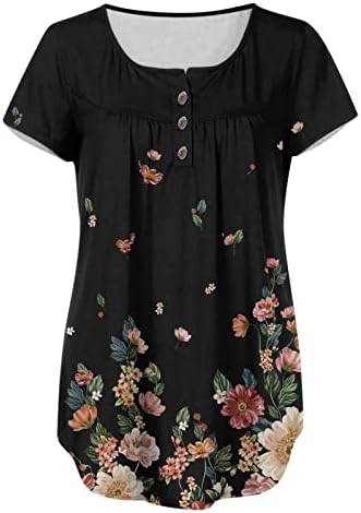 נשים חולצות גרפי חולצות חולצות קצר שרוול צוות הנלי צוואר בראנץ ' סתיו קיץ חולצות כפתור בגדים 70
