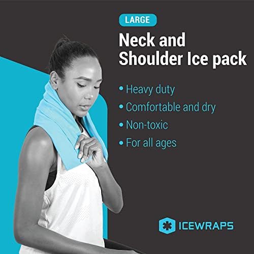 עטיפות קרח חבילת קרח צוואר וכתף עם כיסוי וחבילת טיפול קרה גדולה 12 על 21 עם צרור כיסוי-חבילת חימר