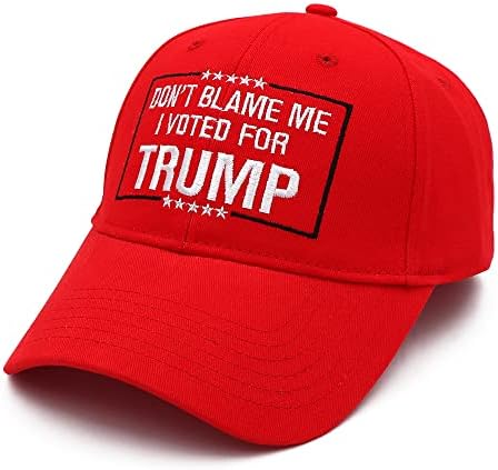 טראמפ 2024 כובע,לא מאשים אותי הצבעתי עבור טראמפ כובע דונלד טראמפ מגע הסוואה רקום מתכוונן בייסבול כובע