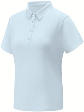 חולצות פולו גולף גולף נשים פופולוגיות לחות קלת משקל פיתול חולצת שרוול קצר יבש מהיר UPF 50+ חולצת טריקו
