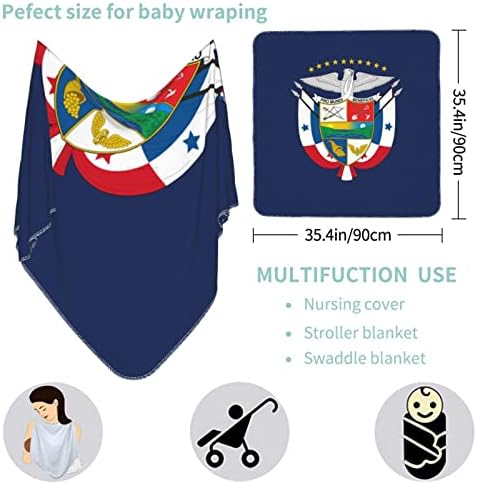 סמל לאומי של שמיכת תינוקות פנמה מקבלת שמיכה לעטיפת כיסוי חוט -יילוד של תינוקות