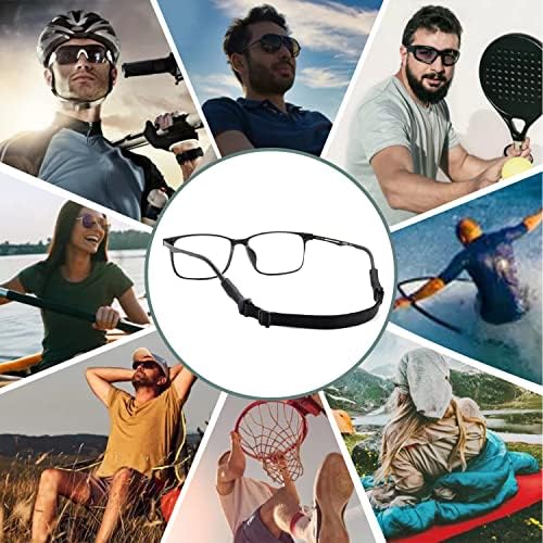 רצועת משקפי Nocihcass, 3 יחידות ספורט משקפיים מחזיק רצועת רצועה לילדים/מבוגרים, משקפי שמש רצועת עיניים
