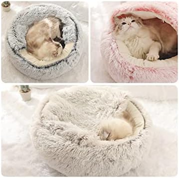 חורף 2 ב 1 מיטת חתול עגולה בסגנון 5 - מיטת כלב סופגנייה - בית מיטת כרית מחצלת לכלב אספקת חיות מחמד לכלב