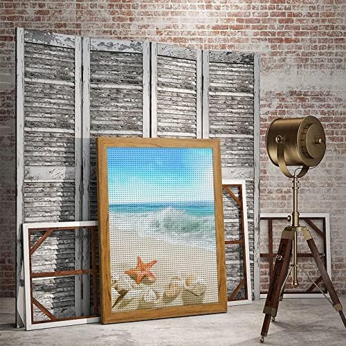 ערכות ציור יהלומים של חוף שומר מסגרת תמונה 5D DIY מקדחה מלאה ריינסטון אמנויות עיצוב קיר למבוגרים