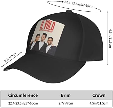 זמרת איל וולו להקת בייסבול כובע נשים גברים גברים מתכווננים כובע ריצה שחור