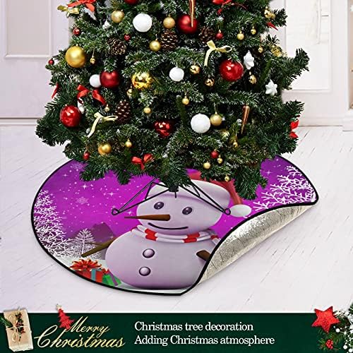 איש שלג מחצלת עץ חג מולד שמח עץ עץ עץ עץ מגש מגש שטיח מתחת לאביזר עץ חג המולד לקישוט חג המולד אספקת בית לחג