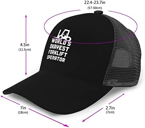 מפעיל מלגזה רשת שמש כובע פנאי חיצוני מתכוונן מתכוונן כובע בייסבול כובע בייסבול יוניסקס שחור