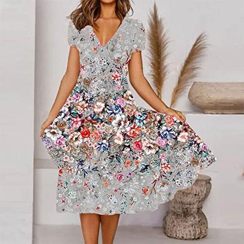 שמלות קיץ של FQZWONG לנשים 2023 נופש חוף מזדמן שמלות שרוול קצר שמלות אופנה פלוס גודל שמלות אלגנטיות רשמיות
