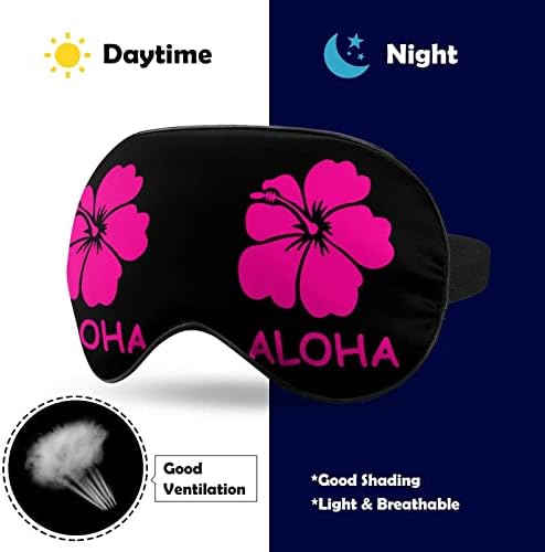 Aloha Hawaiian Pript Mask Mask Eye Mask Light חוסם מסכת שינה עם רצועה מתכווננת לנסיעות משמרת שינה
