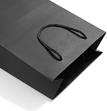 20 יחידות שחור אנכי מתנת תיק נייר שקית בגדי תיק מסיבת מתנת תיק יכול קראפט נייר