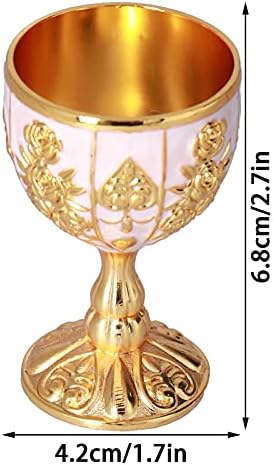 2 יחידות גביעי גביע מלכותי מובלט כוסות בציר חריטת פרח דפוס יין ליקר כוס חידוש גותי מתנת מסיבת רעיון