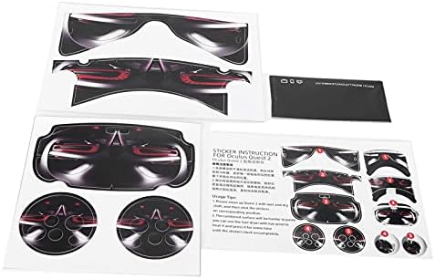 אוזניות בקר VR מדבקות מגן, ערכת כיסוי עור PVC, אוזניות VR ומדבקת בקר, עור מדבקה עבור Oculus Quest 2 משקפי