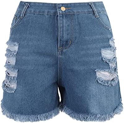 מכנסי קיץ נשים ג'ינס סקסיות מותניים אמצע מותניים רזים כושר רוכסן חור מכנסיים רחוב מכנסיים לנשים ג'ינס רחבים בנות