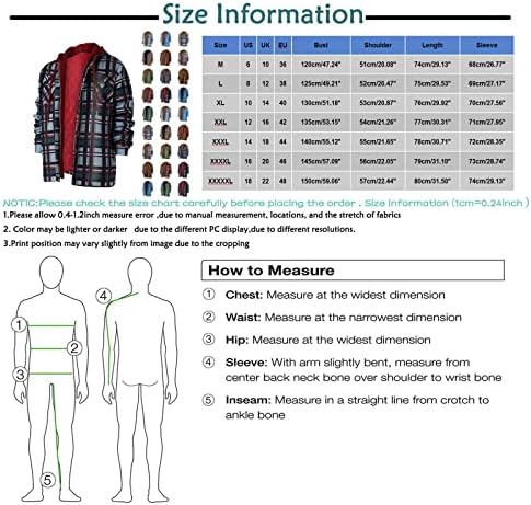 מעילי חורף של PXLOCO לגברים, מרופדים גברים עם מעילי כותנה של מכסה המנוע מרופדים חולצות פלנל מרופדות.