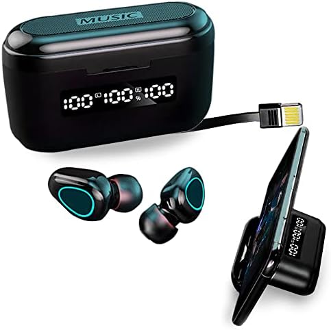 ACUVAR לחלוטין Bluetooth אלחוטית 5.1 נטענת IPX4 אוזניות אוזניות אטומות למים עם מיקרופון, 3500mAh USB עגינה חכמה