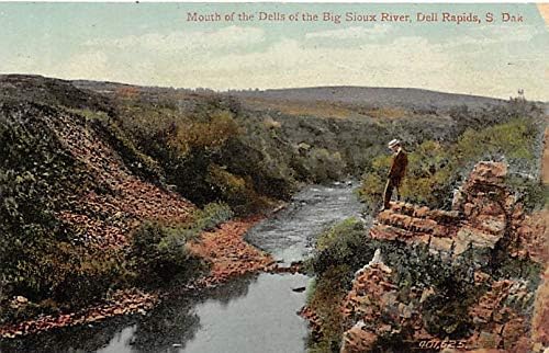פה של Dells Big Sioux River Dell Rapids, דרום דקוטה SD גלויות