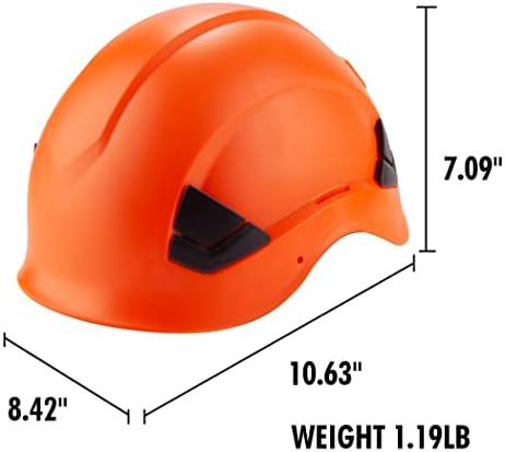 כובע קשיח בטיחות קרטמן, קסדה אוורור מתכווננת, מתלה 6 נקודות, ANSI Z89.1 מוסמך לעבודות בנייה, בית והגנה
