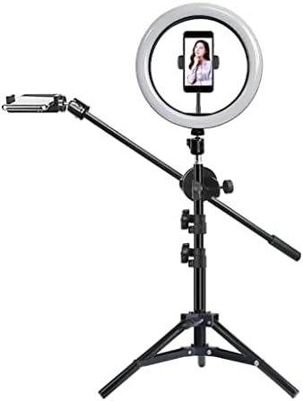 RTBBYU צילום LED וידאו טבעת אור עיגול תאורה מצלמת תאורה סטודיו סטודיו טלפון מנורת Selfie עם זרוע בום מעמד