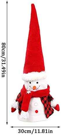 קישוטי חג המולד של Vieue עץ חג המולד עליון עליון זקן איש שלג קישוט קישוטי מסיבות לגברים אדום