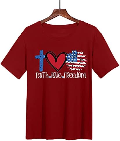 אנימה חולצות גברים של חולצה אהבה מונוגרמה הדפסת לב חולצה הרביעי של יולי דגל דפוס בציר חולצה למעלה