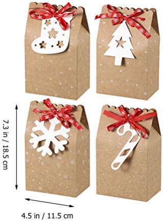 DOITOOL 12 יחידות קופסאות ממתקים לחג המולד ניידים קופסאות אריזה נייר נייר קופסאות חג המולד קופסת