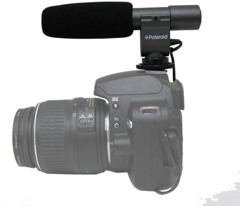 Polaroid Pro Video Condenser Microphone Microphone עבור Canon Vixia HF M400, M40, M41, M52, M500, M32, G10,