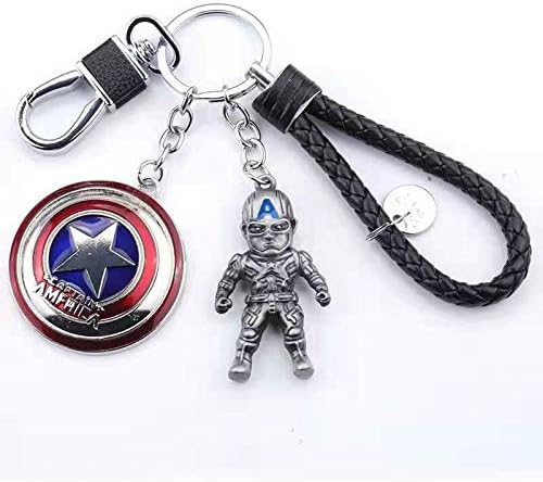 Dylad Captain America מחזיק מפתח, מחזיק מפתחות מגן, קפטן אמריקה מגן מגן מפתחות מגן Keyring קפטן אמריקה