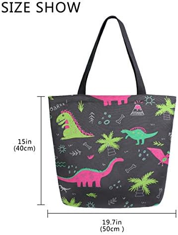 אלזה דינוזאור בד תיק לנשים נסיעות עבודת קניות מכולת למעלה ידית ארנקי גדול טוטס לשימוש חוזר תיקי
