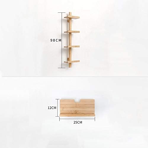PIBM פשטות מסוגננת מדף קיר רכוב מדפי מתלה צפים עץ מוצק תצוגת חדר שינה ספרים בעציצים קיר רקע, 3 גדלים ניתנים