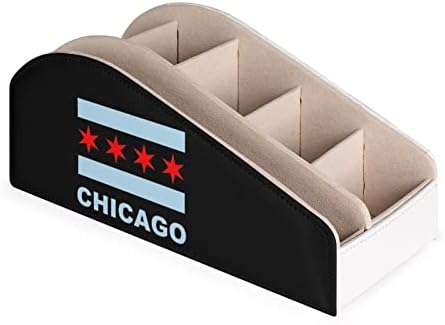 שיקגו מדינת דגל טלוויזיה שלט רחוק מחזיק עם 6 תאים נושא כלים תיבת שולחן אחסון ארגונית עבור בלו ריי מדיה נגן קוסמטיקה