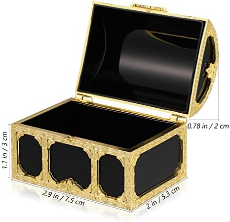 צעצוע 12 יחידות פיראטים אוצר חזה חזה מיניאטורה קופסא קופסא אחסון קופסה קופסת קופסה עם כיסוי קופסת אוצר זהב
