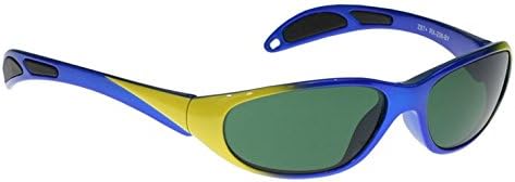 צל בורובייב מס '3 - משקפיים עובדים זכוכית במקסקס כחול/צהוב מסוגנן ונוח עטוף מסגרת בטיחות פלסטיק שנועדה
