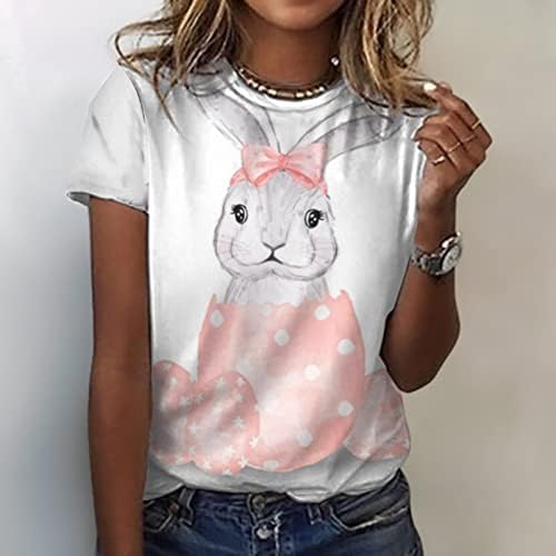 חולצת טריקו של ארנב פרחוני פרחוני חמוד חולצות פסחא חמודות.