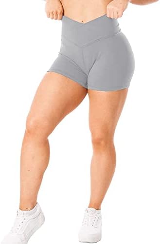 מכנסי אופנוען בעלי מותניים גבוהים לנשים מכנסיים קצרים של המותניים המותניים יוגה מכנסיים קצרים מפעילים