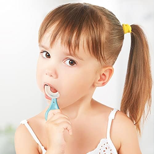 צורת U לילדים מברשת שיניים צורה לב יסודי/ילדים סגלגלים למברשת שיניים 360 מעלות מברשת שיניים