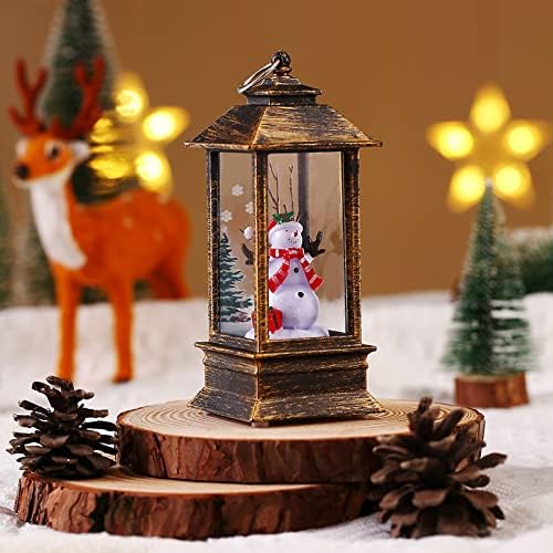 חג המולד אורות סנטה אורות חדר מסיבת קישוטי מקום קטן שמן מנורת סטורם חג המולד לילה אור נייד הוביל