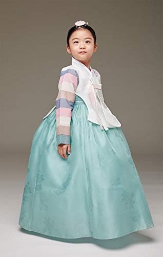 ילדה ירוקה תינוקת הנבוק קוריאה תלבושות מסורתיות טקס מסיבת יום הולדת 1-8 גילאים