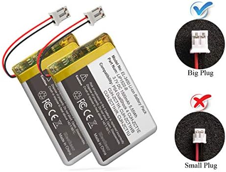 ElecGear 2PC חבילת סוללה להחלפה לבקר PS4 V1-3, 1500mAh li-ion סוללה נטענת לפלייסטיישן 4 Dualshock CUH-ZCT1 סדרת