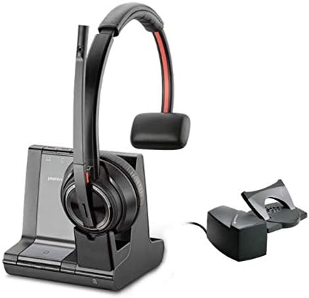 Plantronics - Savi 8210 Office - אוזניות אוזניים יחיד אלחוטי DECT - מתחבר לטלפון שולחן העבודה, PC ו/או Mac -