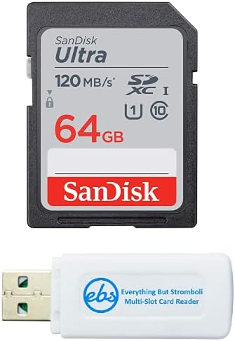 סנדיסק 64 ג 'יגה-בייט כרטיס זיכרון אולטרה עובד עם קאנון פאוורשוט אלף 360 ש', ש '70 ש', ש '620 ש' מצלמה א '