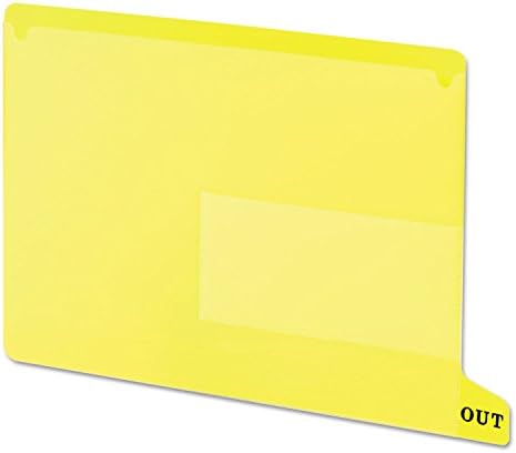 סמייד 61956 צבעוני פולי החוצה מדריכי עם כיסים פולי מכתב צהוב 25 / תיבה