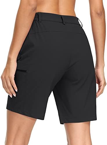 מכנסי טיול מג'קומסן לנשים מכנסיים קצרים של מטען יבש מהיר כיסים קלים בקיץ חיצוני מכנסי גולף פעילים מזדמנים