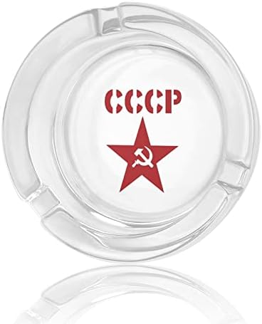 דגל ברית המועצות ברית המועצות פטיש ומגשי אפר מזכוכית מגל אפר מארז אפר מארז לעיצוב שולחן בית מלון