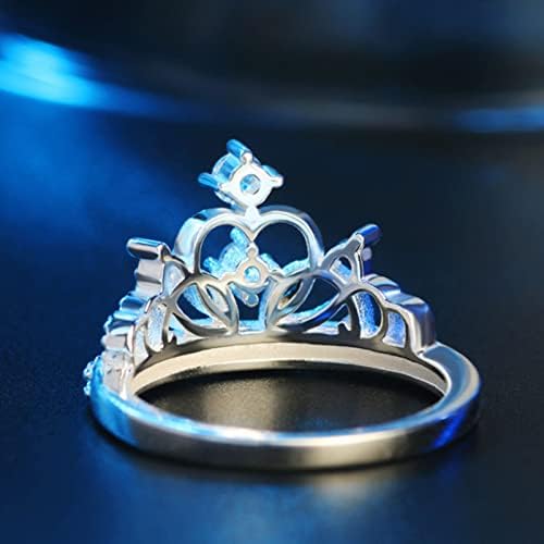 שרף טבעות גודל 5 נשים גל טבעת אישית מתנת תכשיטי יוקרה מיקרו סלול זירקון כתר טבעת