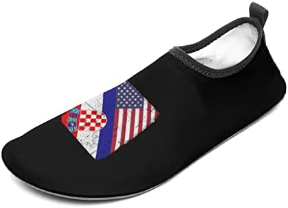 דגל אמריקה קרואטית נעלי ספורט מהירות יבש לייבוש לחוף גלישה חוף גלישה ספורט גרבי אקווה לגברים נשים