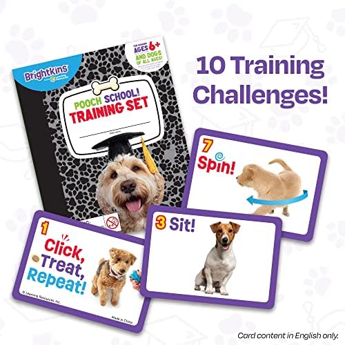סט אימוני בית ספר של Brightkins Pooch - 15 משחקי אימונים של 15 חלקים לכלבים, משחקים וצעצועים לכלבים
