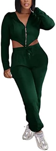 פיוקו תלבושות של שני חלקים לנשים קפוצ'ונים של ז'קט סטיית זרעים + מכנסיים ארוכים רזים חליפות ריצה חליפות