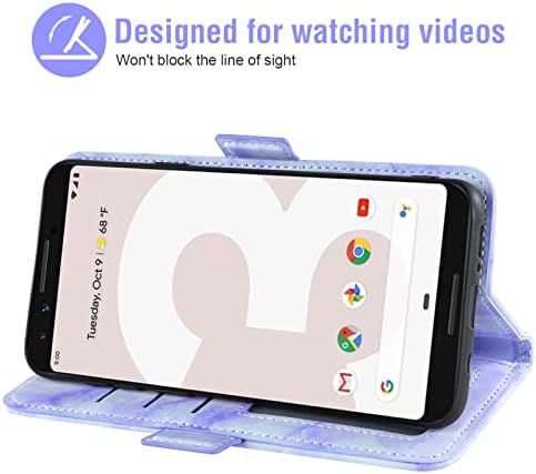 ASUWISH תואם למארז Google Pixel 3 ומגן מסך זכוכית מזג אביזרי תאי אביזרי כרטיסים מחזיק עמדת בעיטה עמדות הגנה