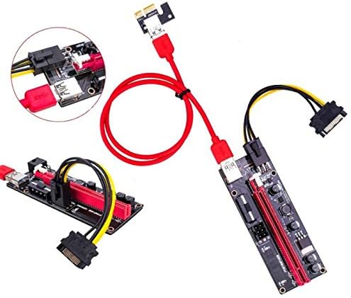 מחברים USB 3.0 PCI -E Riser ver 009S Express 1x 4x 8x 16x מאריך מתאם מתאם מתאם SATA 15 pin עד 6 כבל חשמל -כבל